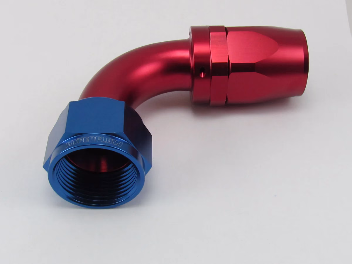 Conector AN 90° Para Manguera Mallada – EPMAN – Racord Aeroquip De Competición - Imagen 2