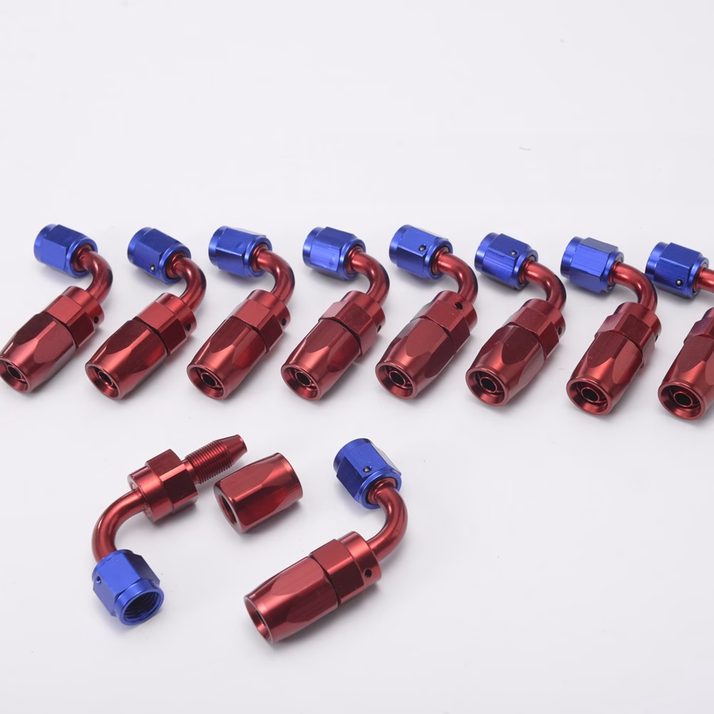 Conector AN 90° Para Manguera Mallada – EPMAN – Racord Aeroquip De Competición - Imagen 3