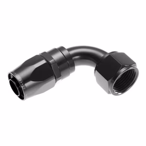 Conector AN 90° Para Manguera Mallada – EPMAN – Racord Aeroquip De Competición