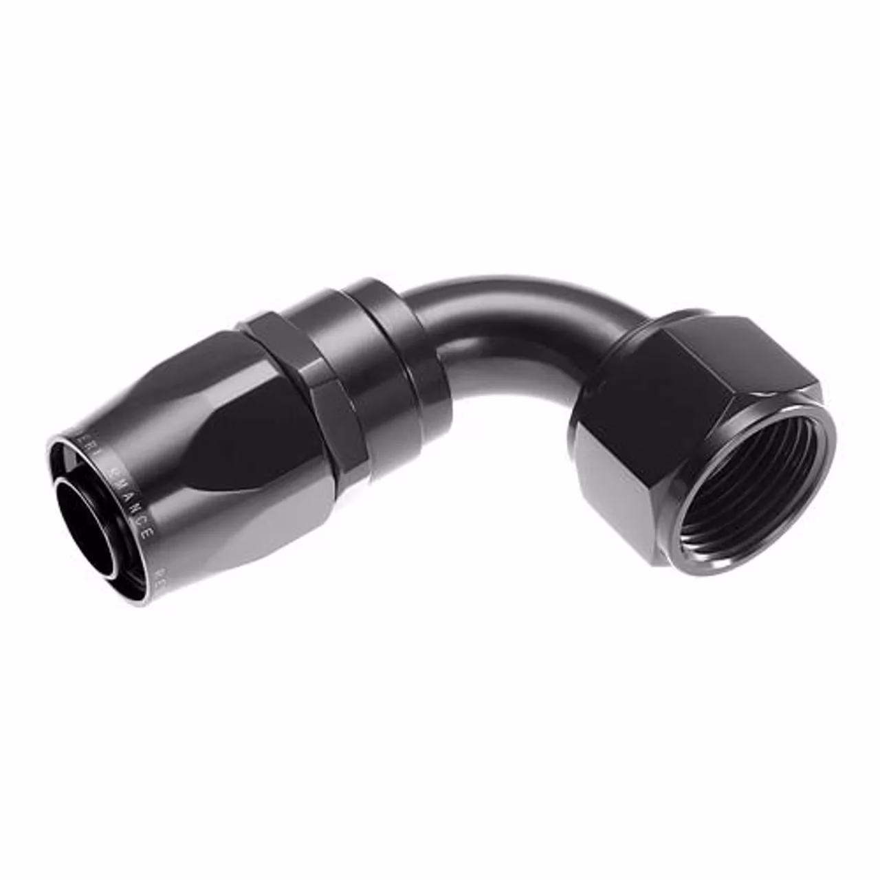 Conector AN 90° Para Manguera Mallada – EPMAN – Racord Aeroquip De Competición