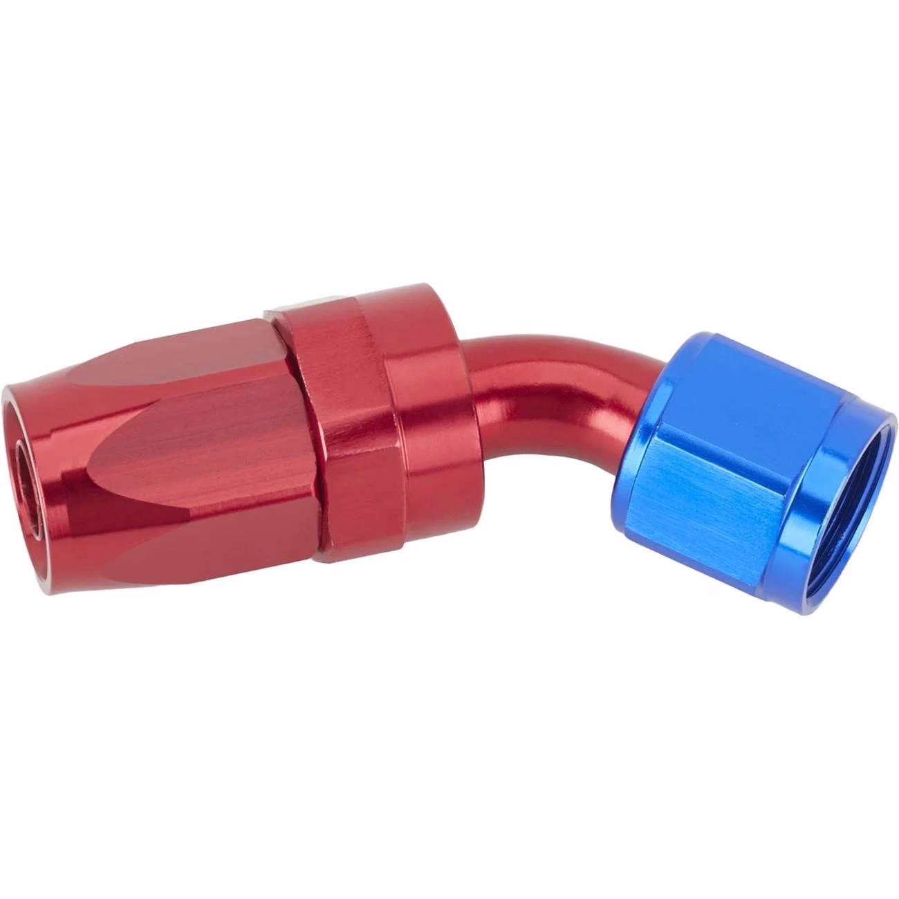 Conector AN 45° Para Manguera Mallada – EPMAN – Racord Aeroquip De Competición