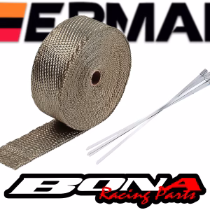 Cinta Térmica de Escape Titanio EPMAN – 10 Metros + Abrazaderas