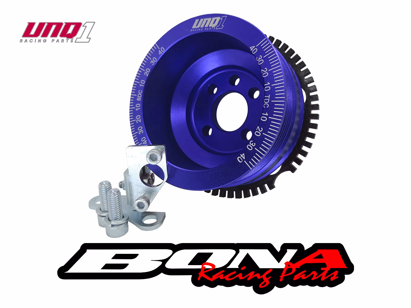 Rueda Fónica Poly-V UNIQUE – VW AP Gol / Saveiro – Aluminio CNC 6061-T6 - Imagen 3