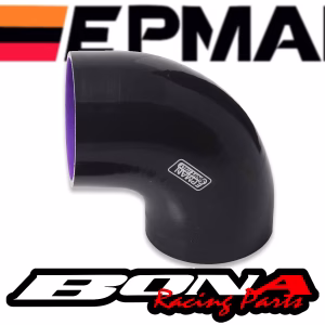Manguera Siliconada 90° Epman – 2”, 2.5”, 3” (Negra / Azul)
