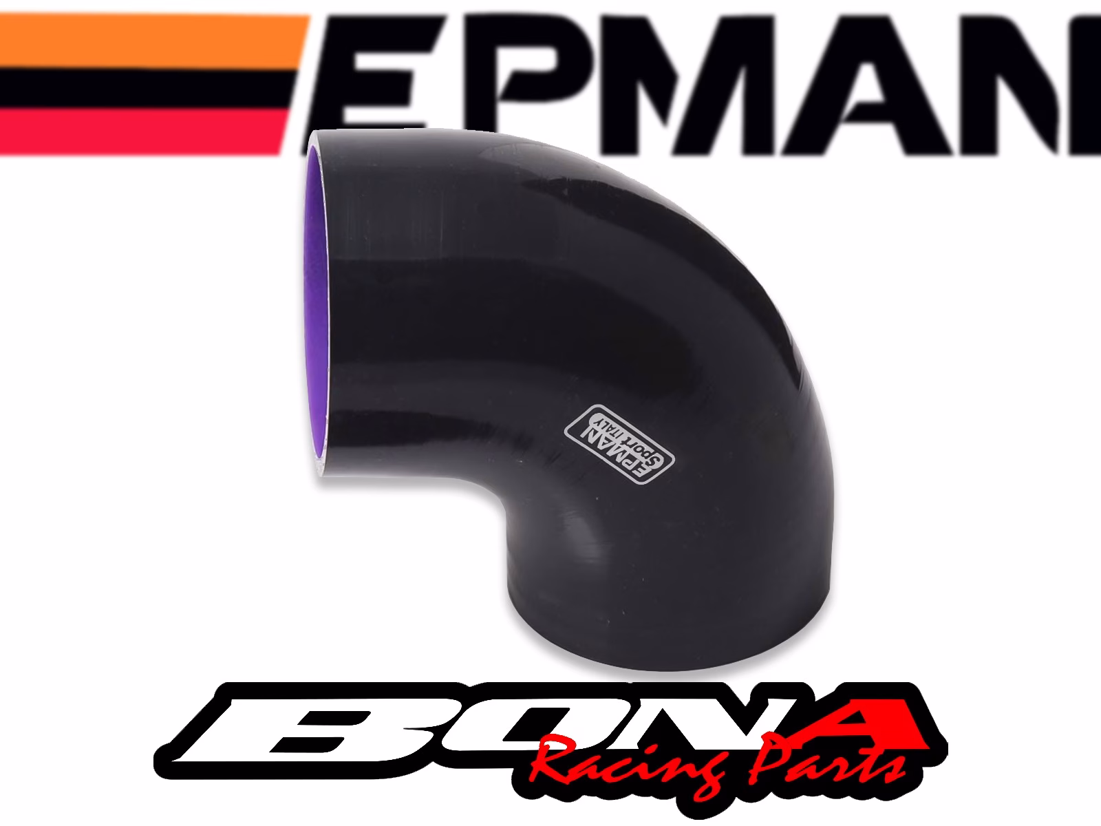 Manguera Siliconada 90° Epman – 2”, 2.5”, 3” (Negra / Azul)