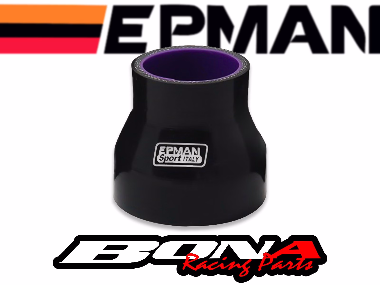 Reducción Recta De Silicona Epman – 2”, 2.5”, 3” (Negro / Azul)