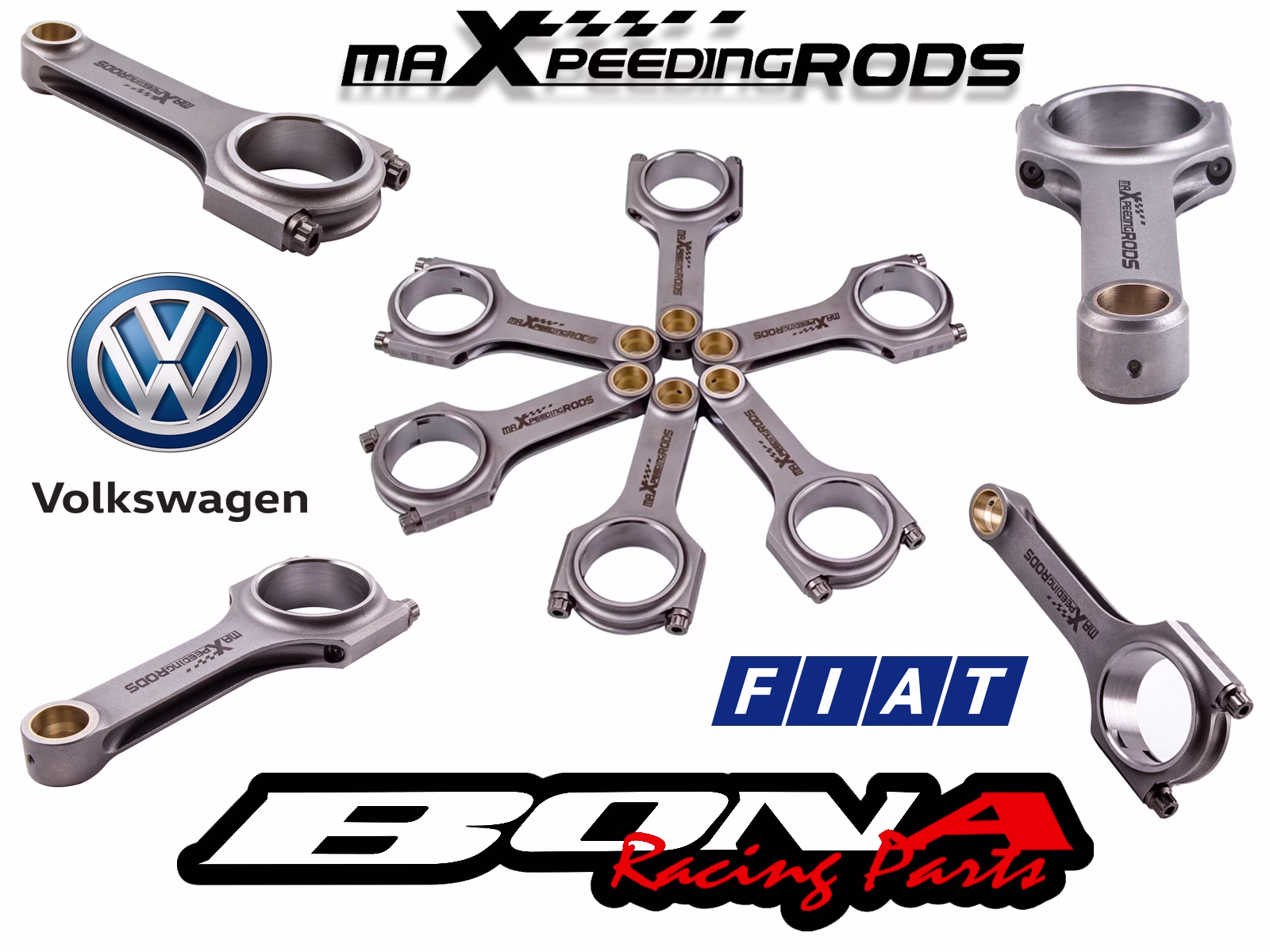 BIELAS FORJADAS MAXSPEEDINGRODS FIAT / VW AP – ALTO RENDIMIENTO