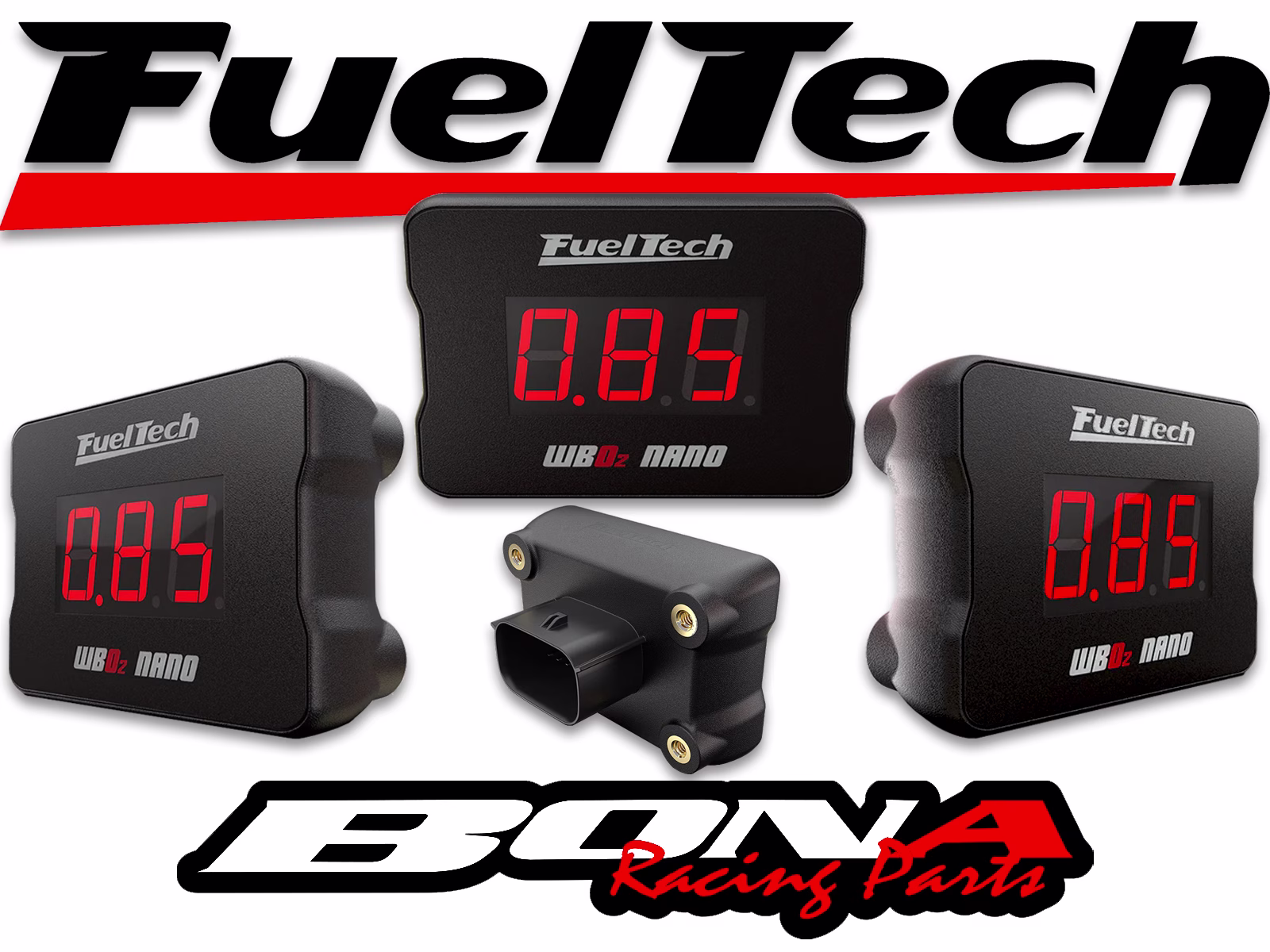 Wideband Fueltech Nano con cableado y zonda