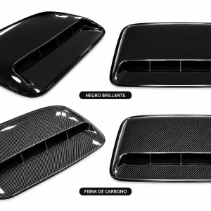 Toma De Aire Capot Tipo Hilux Universal Negra/Fibra Carbono